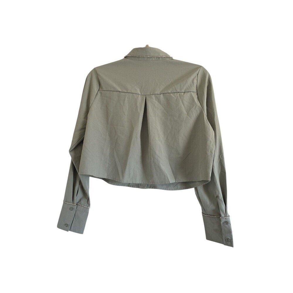 Love Is Eternity Blouse Green Diamonds Size Small Women's LIFE - Picture 2 of 3